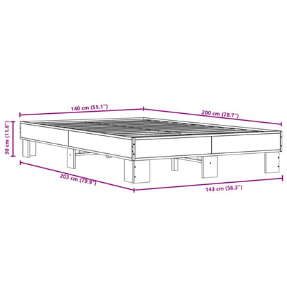 Giroletto Rovere Fumo 140x200 cm in Legno Multistrato Metallo | homemem39