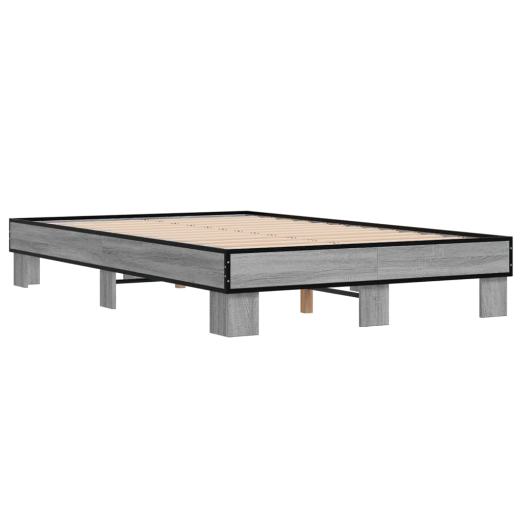 Giroletto Grigio Sonoma 140x200 cm in Legno Multistrato Metallo | homemem39