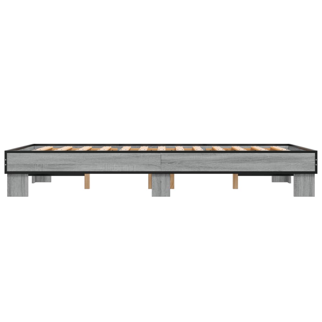 Giroletto Grigio Sonoma 140x200 cm in Legno Multistrato Metallo | homemem39