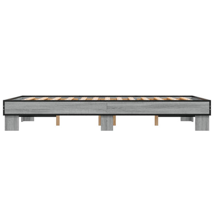Giroletto Grigio Sonoma 140x200 cm in Legno Multistrato Metallo | homemem39