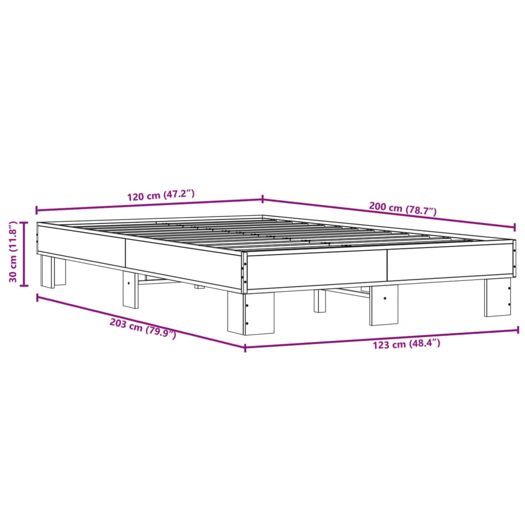 Giroletto Rovere Fumo 120x200 cm in Legno Multistrato Metallo | homemem39