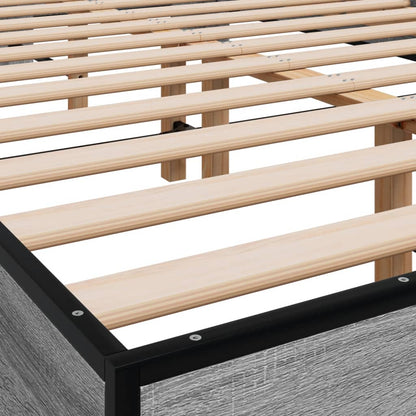 Giroletto Grigio Sonoma 120x200 cm in Legno Multistrato Metallo | homemem39