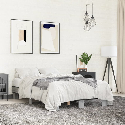 Giroletto Grigio Sonoma 120x200 cm in Legno Multistrato Metallo | homemem39