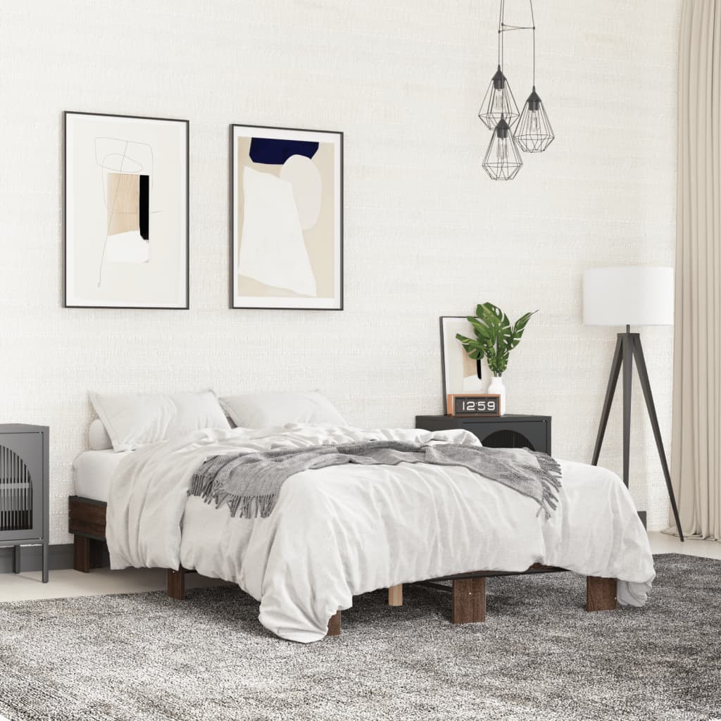 Giroletto Rovere Marrone 120x200cm in Legno Multistrato Metallo | homemem39