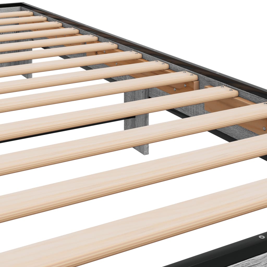 Giroletto Grigio Sonoma 100x200 cm Legno Multistrato e Metallo | homemem39