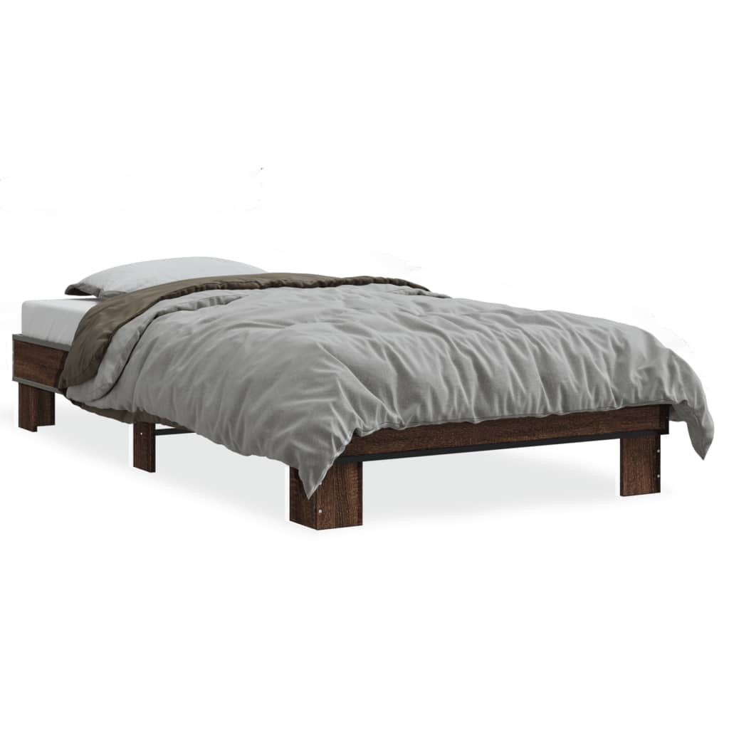 Giroletto Rovere Marrone 100x200 cm Legno Multistrato e Metallo | homemem39