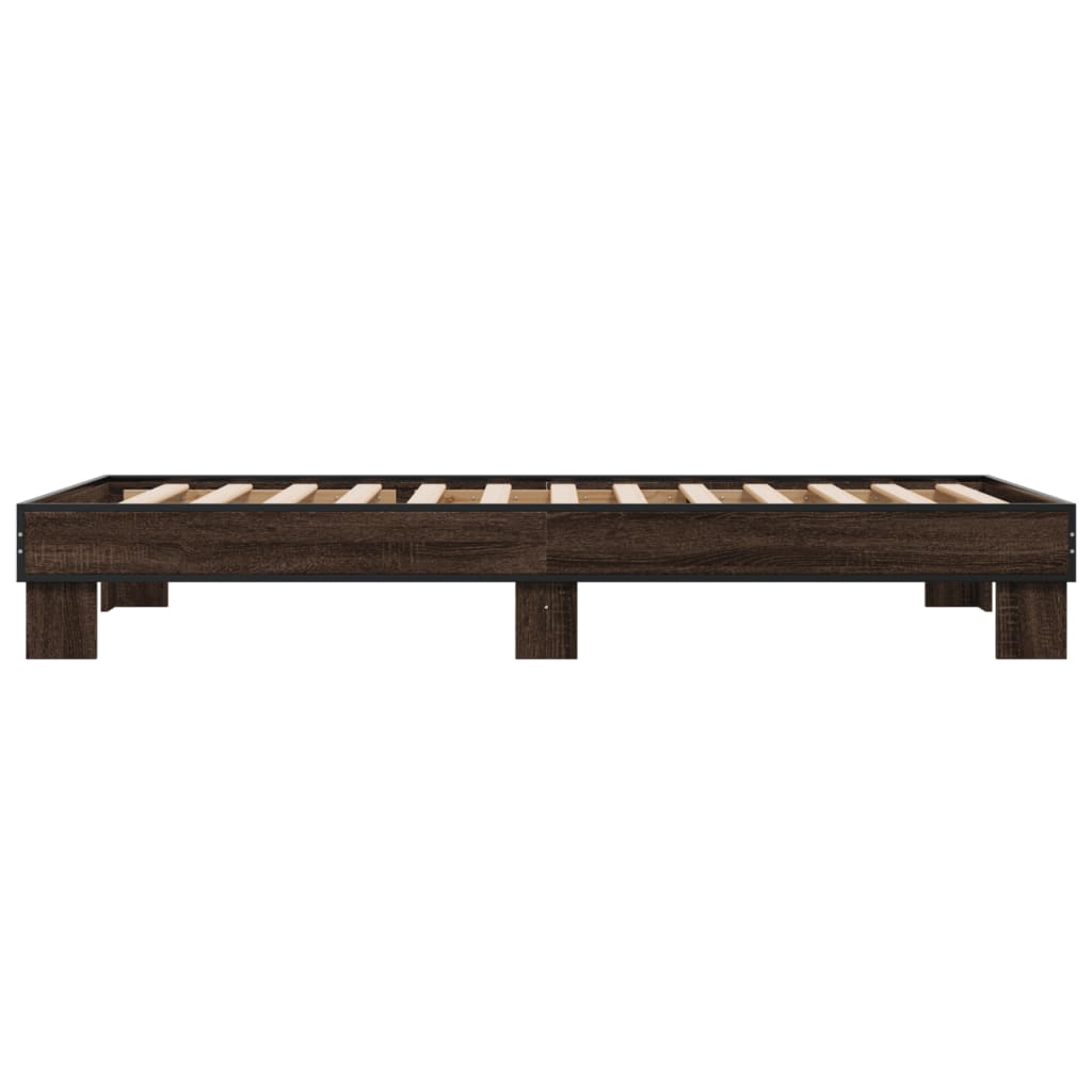 Giroletto Rovere Marrone 100x200 cm Legno Multistrato e Metallo | homemem39