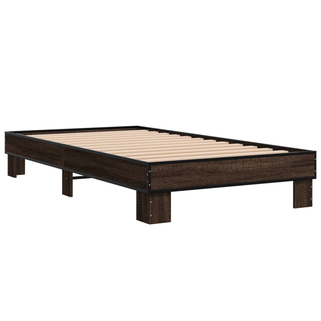 Giroletto Rovere Marrone 100x200 cm Legno Multistrato e Metallo | homemem39