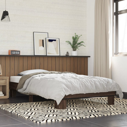 Giroletto Rovere Marrone 100x200 cm Legno Multistrato e Metallo | homemem39