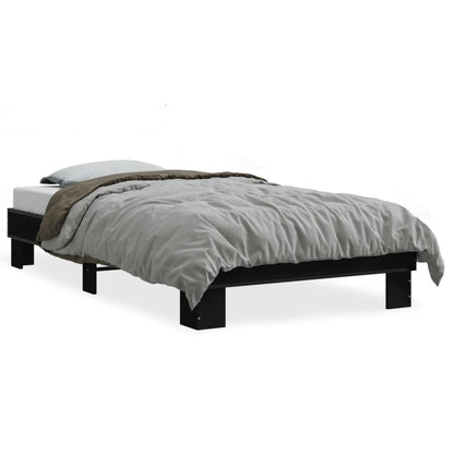 Giroletto Nero 75x190 cm in Legno Multistrato e Metallo | homemem39