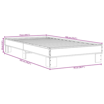 Giroletto Nero 75x190 cm in Legno Multistrato e Metallo | homemem39