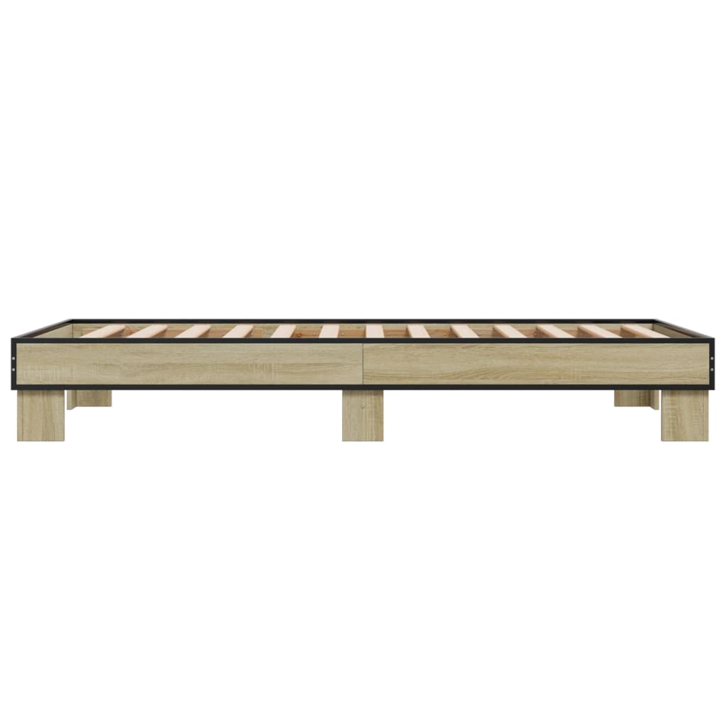 Giroletto Rovere Sonoma 75x190cm in Legno Multistrato e Metallo