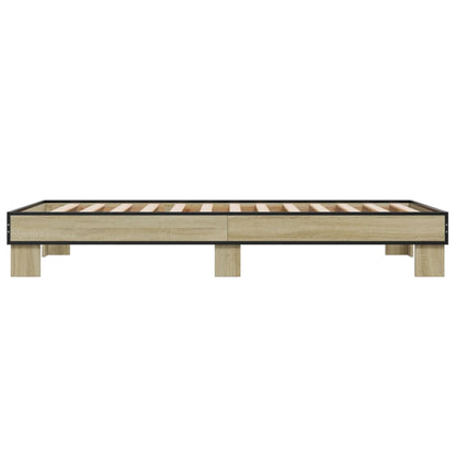 Giroletto Rovere Sonoma 75x190cm in Legno Multistrato e Metallo