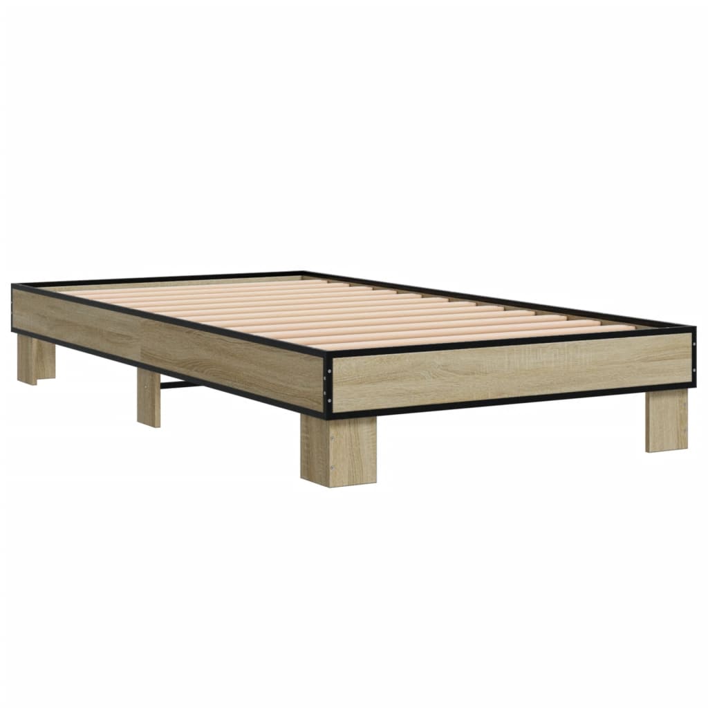 Giroletto Rovere Sonoma 75x190cm in Legno Multistrato e Metallo | homemem39