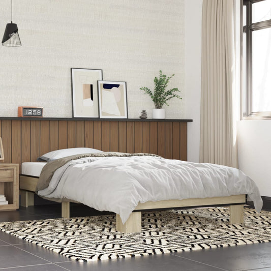 Giroletto Rovere Sonoma 75x190cm in Legno Multistrato e Metallo | homemem39