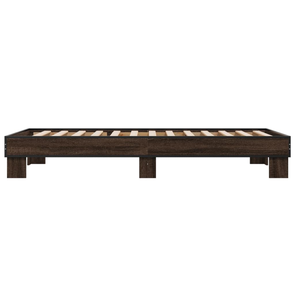Giroletto Rovere Marrone 90x190 cm Legno Multistrato e Metallo | homemem39