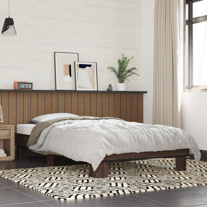 Giroletto Rovere Marrone 90x190 cm Legno Multistrato e Metallo | homemem39