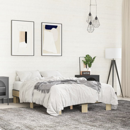 Giroletto Rovere Sonoma 120x190 cm in Legno Multistrato Metallo | homemem39