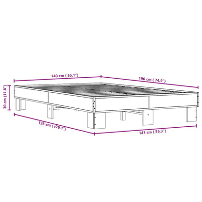 Giroletto Rovere Fumo 140x190 cm in Legno Multistrato Metallo | homemem39