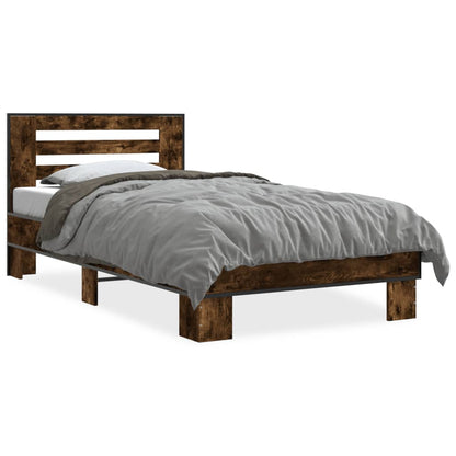 Giroletto Rovere Fumo 90x190 cm in Legno Multistrato e Metallo | homemem39