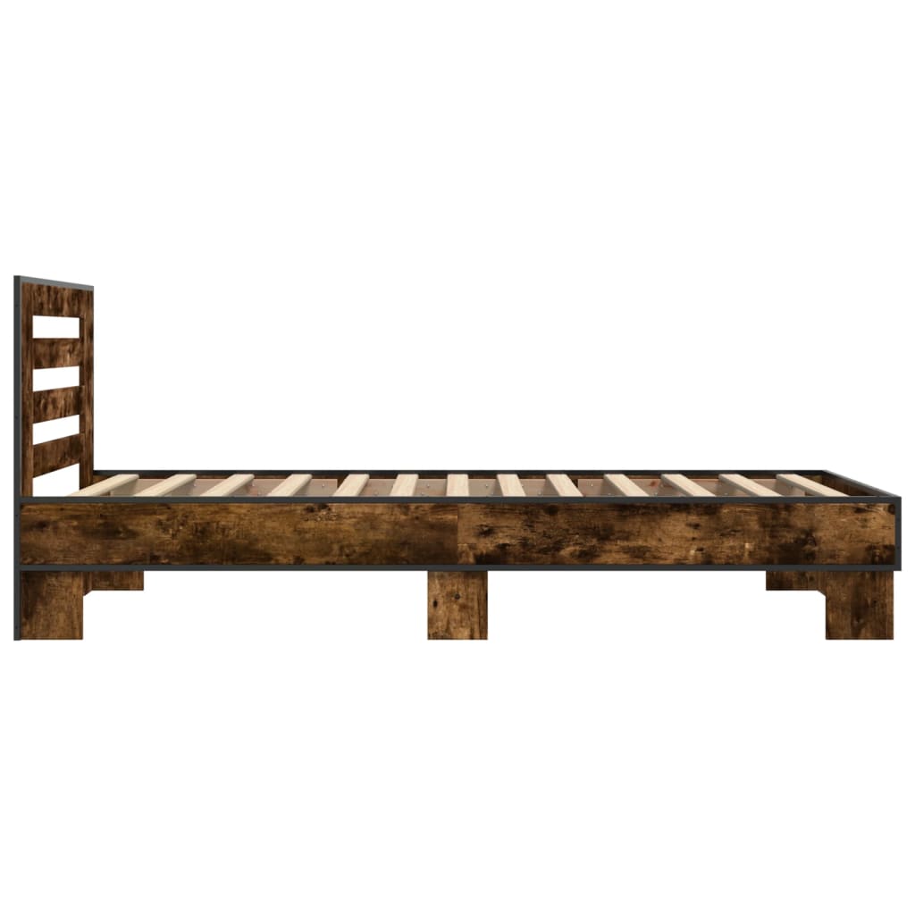 Giroletto Rovere Fumo 90x190 cm in Legno Multistrato e Metallo | homemem39