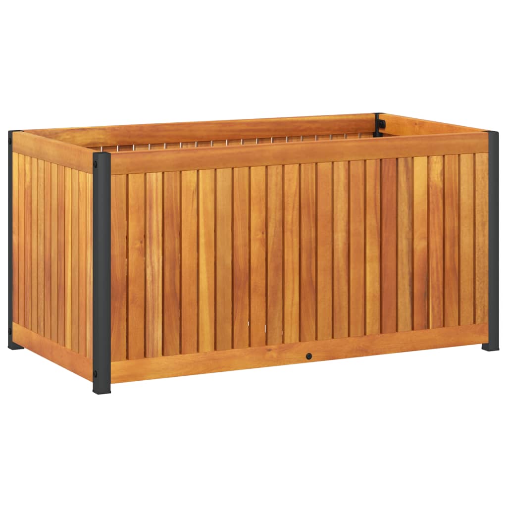 Fioriera da Giardino 85x45x44 cm in Legno Acacia e Acciaio | homemem39
