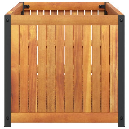 Fioriera da Giardino 85x45x44 cm in Legno Acacia e Acciaio | homemem39