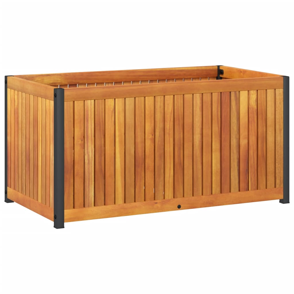 Fioriera da Giardino 85x45x44 cm in Legno Acacia e Acciaio | homemem39