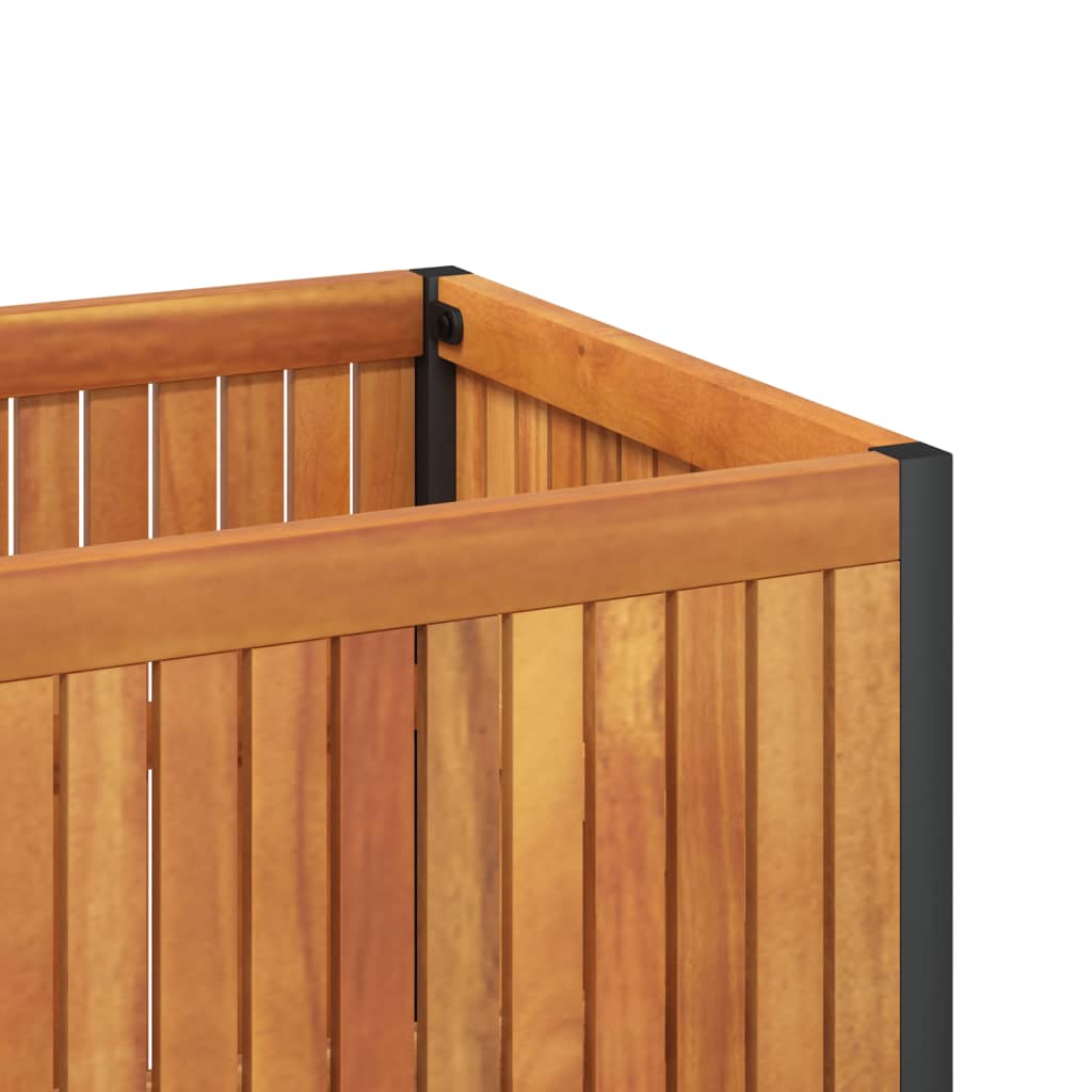 Fioriera da Giardino 85x45x44 cm in Legno Acacia e Acciaio | homemem39