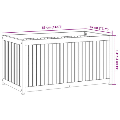 Fioriera da Giardino 85x45x44 cm in Legno Acacia e Acciaio - homemem39