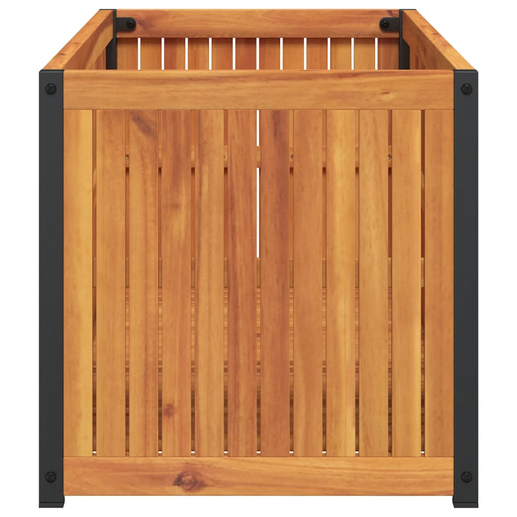Fioriera da Giardino 110x45x44 cm in Legno Acacia e Acciaio | homemem39