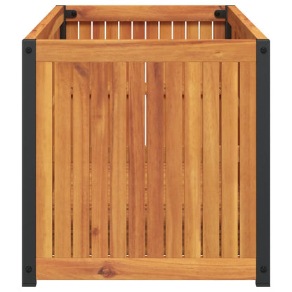 Fioriera da Giardino 110x45x44 cm in Legno Acacia e Acciaio - homemem39