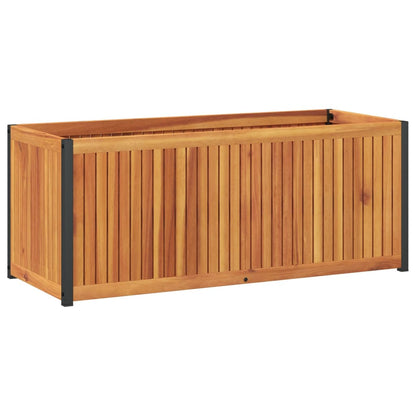 Fioriera da Giardino 110x45x44 cm in Legno Acacia e Acciaio | homemem39