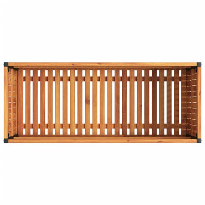 Fioriera da Giardino 110x45x44 cm in Legno Acacia e Acciaio - homemem39