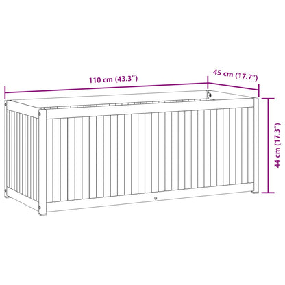 Fioriera da Giardino 110x45x44 cm in Legno Acacia e Acciaio - homemem39