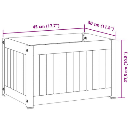 Fioriera da Giardino 45x30x27,5 cm in Legno Massello di Acacia - homemem39