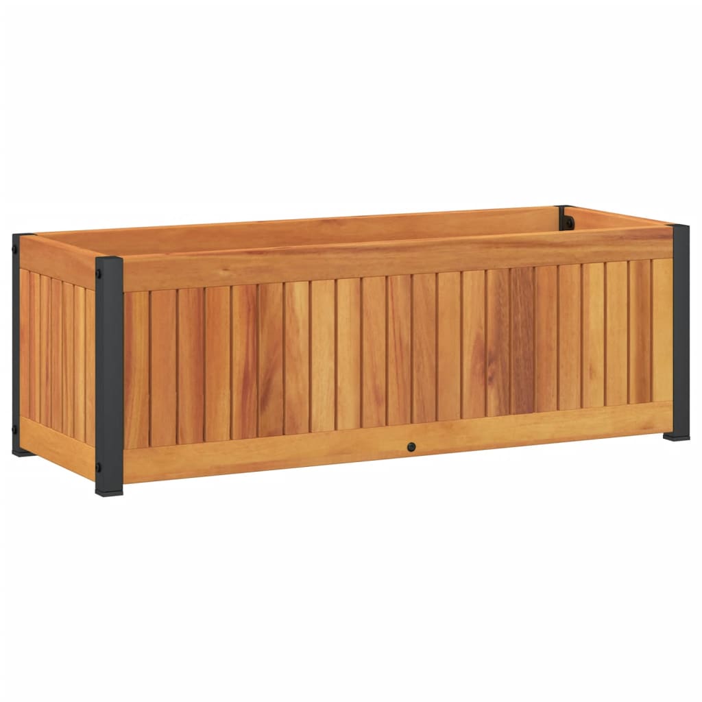 Fioriera da Giardino 80x30x27,5 cm in Legno Massello di Acacia | homemem39
