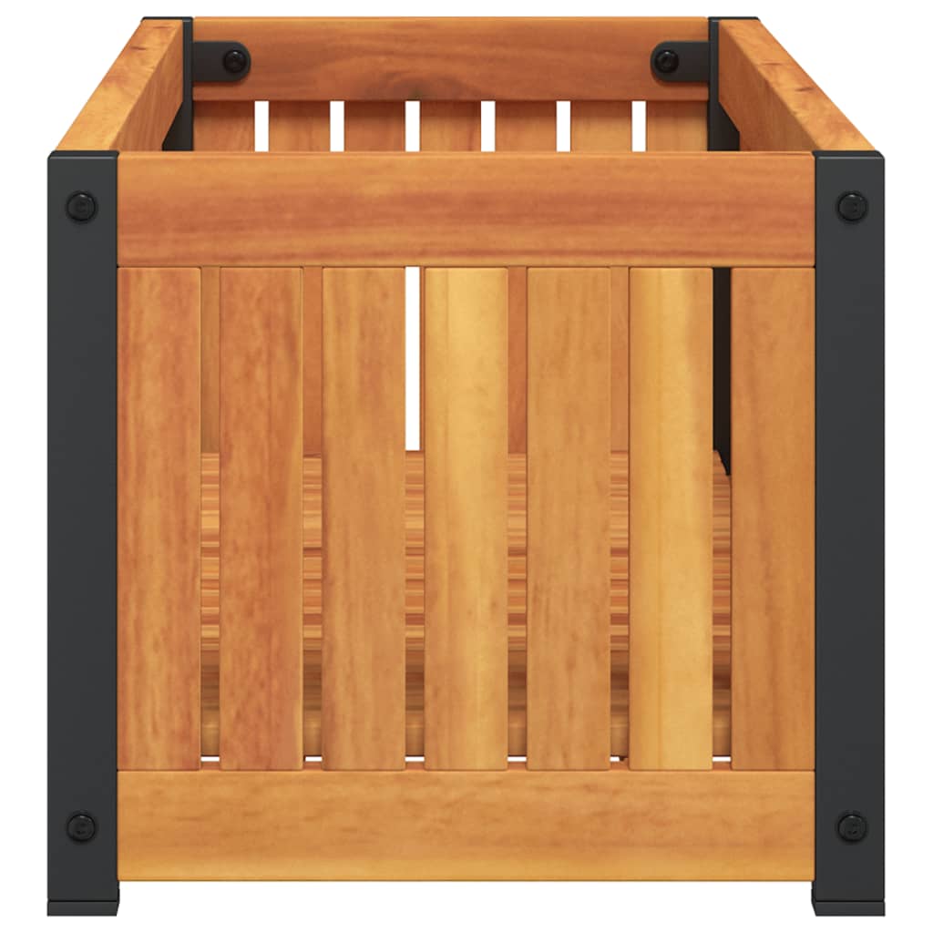 Fioriera da Giardino 80x30x27,5 cm in Legno Massello di Acacia | homemem39
