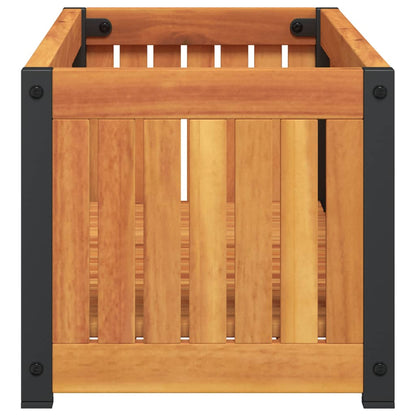 Fioriera da Giardino 80x30x27,5 cm in Legno Massello di Acacia - homemem39