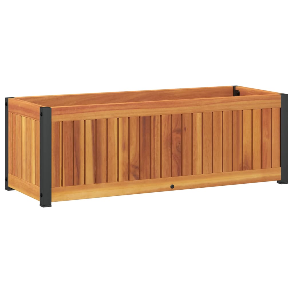 Fioriera da Giardino 80x30x27,5 cm in Legno Massello di Acacia | homemem39