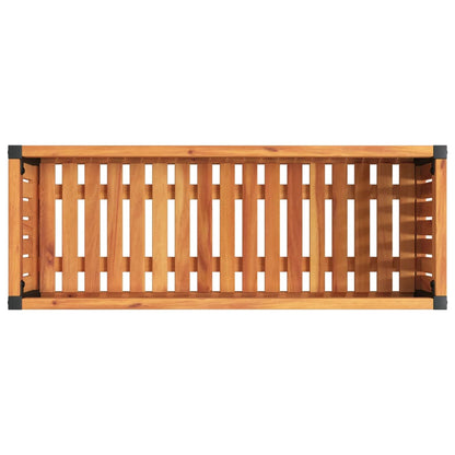 Fioriera da Giardino 80x30x27,5 cm in Legno Massello di Acacia - homemem39