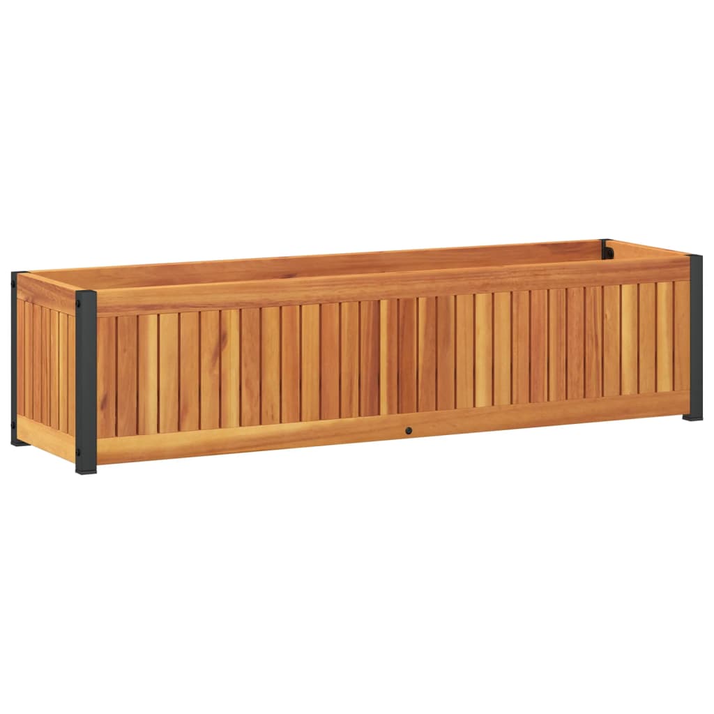 Fioriera da Giardino 110x30x27,5 cm in Legno Massello di Acacia | homemem39