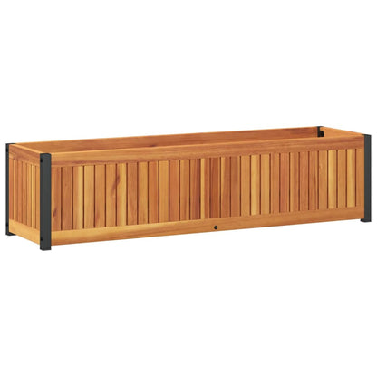 Fioriera da Giardino 110x30x27,5 cm in Legno Massello di Acacia | homemem39