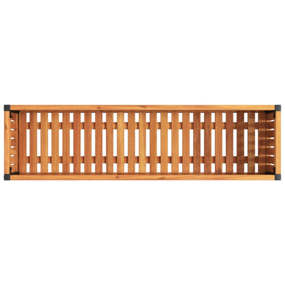 Fioriera da Giardino 110x30x27,5 cm in Legno Massello di Acacia - homemem39