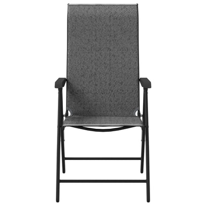 Sedie Pieghevoli da Giardino 4 pz Grigie in Polyrattan - homemem39