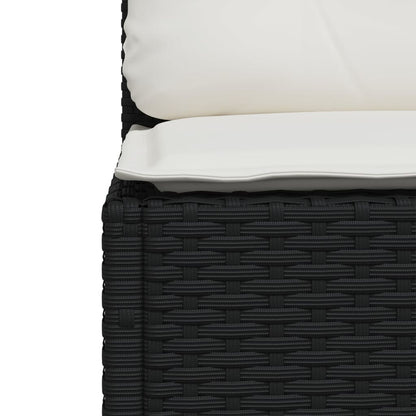 Set Divani da Giardino con Cuscini 7pz Nero Polyrattan - homemem39