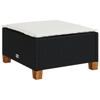 Set Divani da Giardino con Cuscini 8 pz Nero in Polyrattan | homemem39