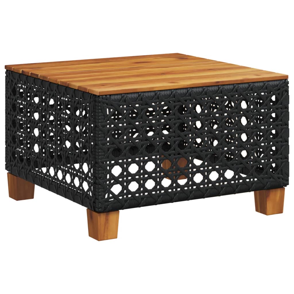 Set Divani da Giardino 9 pz con Cuscini Nero in Polyrattan - homemem39