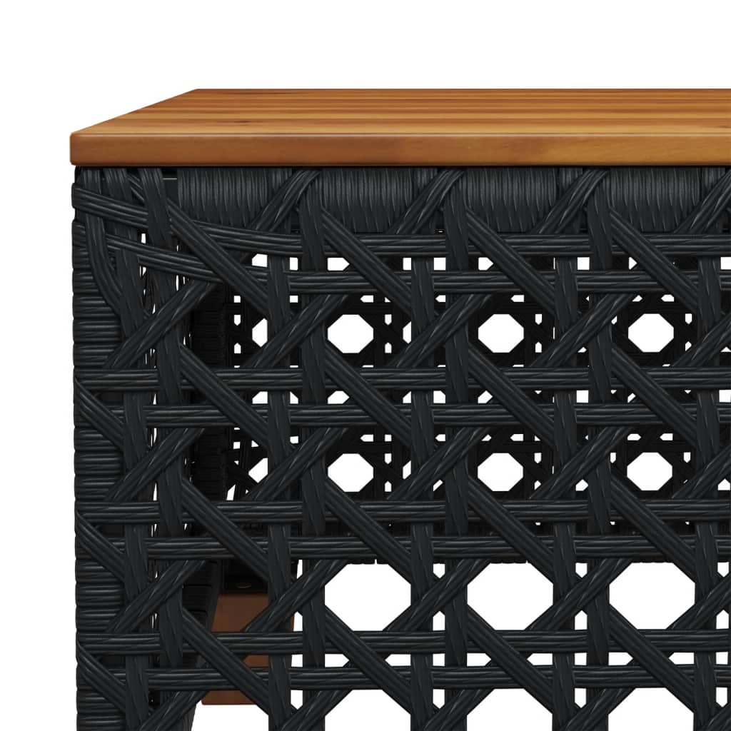 Set Divani da Giardino 9 pz con Cuscini Nero in Polyrattan | homemem39