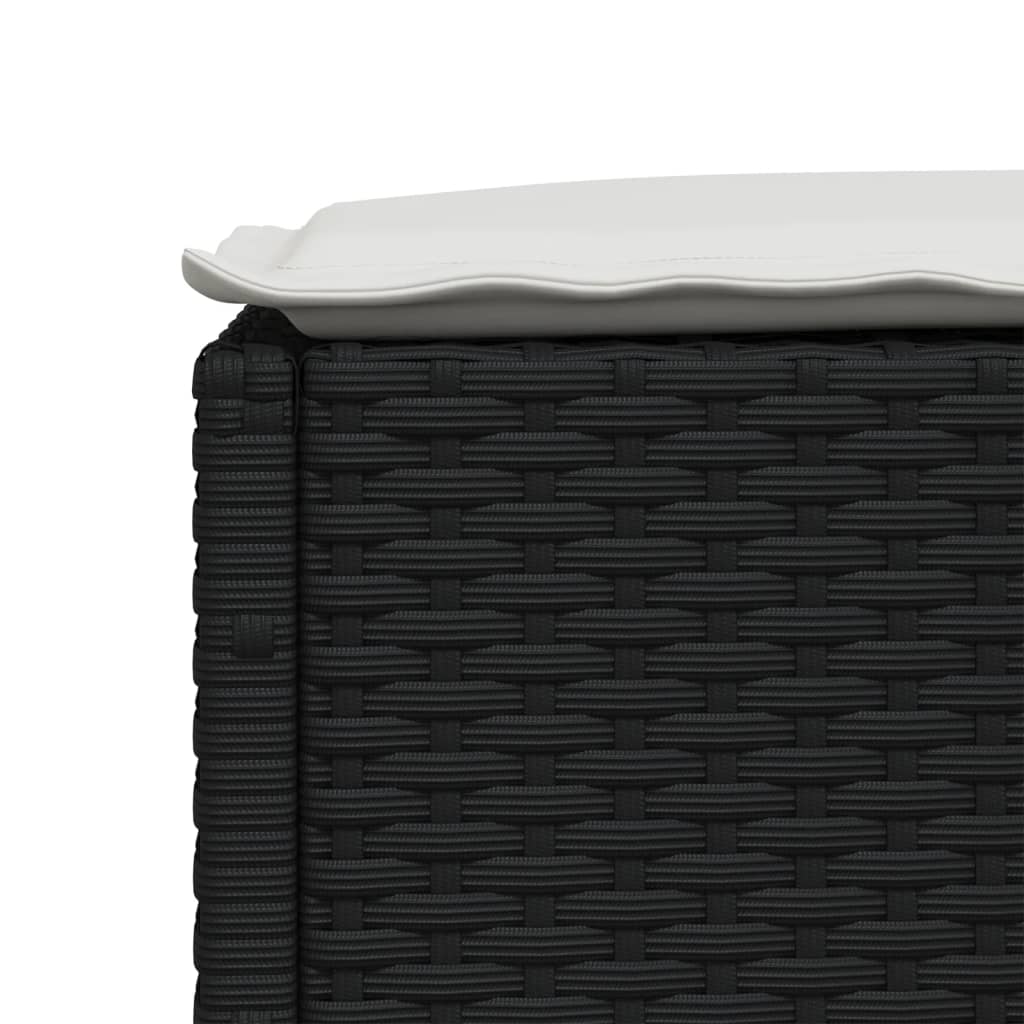 Set Divani da Giardino 5 pz con Cuscini in Polyrattan Nero | homemem39